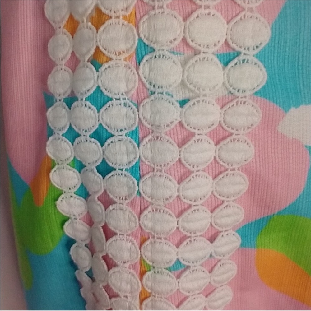 RARE! LIKE NEW Lilly Pulitzer Delia Shorely Blue Mojo Shift Dress Floral Mini, 6 - Picture 5 of 13